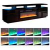 Electric Fireplace With TV Stand Unit Cabinet FirePlace Console 12LED LivingRoom