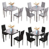 3/5Pcs Small Space Dining Set Square Glass Dining Table+ 2/4 Dining Chairs Home