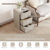 Storage Organizer 3-Drawer Chest Set of 2 Night Stand w/3 Drawers-Grey