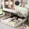 Upholstered Ottoman Storage Double 4ft6 Bed Frame with Button Tufted Headboard