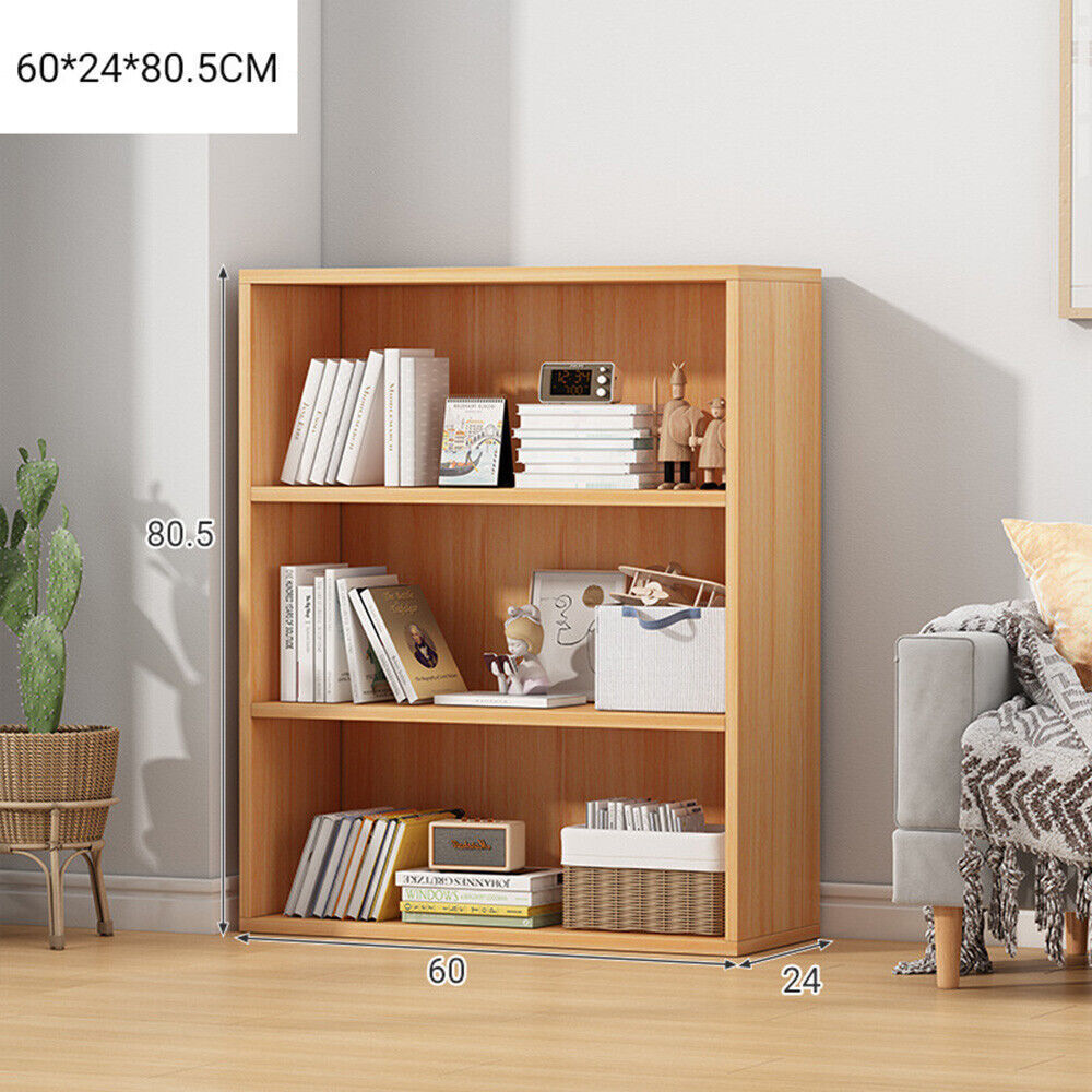 3 Tier Wooden Bookcase Display Shelving Storage Shelves Unit Stand Rack Case UK