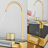 Gold LED Stainless Steel Kitchen Sink Set Single Large Bowl Inset Waterfall Tap