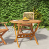 Folding Garden Table Outdoor Dining Table Side Table Solid Wood Acacia vidaXL