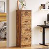 Lockable Filing Cabinet 4 Drawer Rustic Vertical Office Storage Cupboard Unit