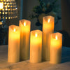 3 OR 5PCS LED Flameless Candles Remote Flickering Pillar Timer Battery Operated