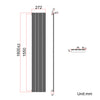 Black Designer Radiator Vertical Horizontal Flat Panel Single Double Modern Rads