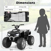 Kids Ride on Car 24V Soft Start Electric Vehicle with LED Lights-Black