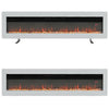 Bedroom 50inch Electric Fireplace LED Fire Flames Wall/Freestanding Heater White