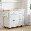 Kitchen Island Cart Butchers Block Trolley Breakfast Bar Table Storage Cabinet