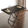 Foldable Table Chairs Set Bistro Dining Wood Workbench with X Shape Metal Legs