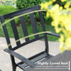 2 PCs Stackable Outdoor Garden Chairs Metal Chairs Heavy Duty, Black