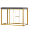 Dining Table and Chairs Set 6 Stools Kitchen Table with Metal Frame Space Saving