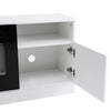 White 36in Electric Fire Electric Fireplace w/ 70in TV Cabinet Unit with Remote