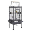 Large Bird Cage Parrot Cage Open Top Rolling Wheels for Canary Budgie Parakeet