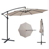 3M Banana Parasol Sun Shade Patio Hanging Umbrella Cantilever Canopy Beige