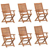 Folding Garden Chairs 6 pcs 57x66x95 Solid Wood Acacia Q7C3