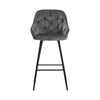 2* Velvet Bar Stools Breakfast Bar stool Pub Chairs Padded Seat Metal Leg CLIPOP