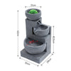 3 Cascading Bowl Stone Fountain Garden Water Features Outdoor Decor Solar Light