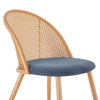 Dusk Phoebe Blue Velvet & Natural Set of 2 Dining Chairs RRP £89