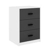 3 Drawer Wooden Bedroom Bedside Cabinet Furniture Storage Nightstand Side Table