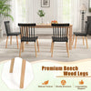 Chic Set of 4 Windsor Dining Chairs Kitchen Armless Side Chairs Black