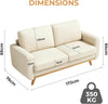 3 Seater Corduroy Sofa Modern Sofa Couch Settee Armchair Room Home Office 172cm