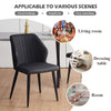 2× Kitchen Dining Chairs Faux Leather Soft Seat Angel Back Restaurant Chair Set