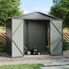 8x5.7ft Metal Garden Shed Galvanised Steel Storage House With Lockable Door NEW