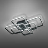 Modern LED Ceiling Light Black Frame Square Shape Chandelier Dining Room