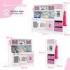 Large Kitchen Playset for Boys Girls Pretend Play Chef Toys Set Pink