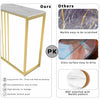 Marble Console Table Desk Shelf Sofa Kitchen Entryway Office Storage Gold Frame