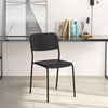 4 pcs Stackable Kitchen Chairs Plastic Chairs Set Dining Room-Black