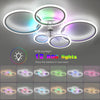 LED Ceiling Fan Light Dimmable Living Room Chandelier Lamp With Remote Control