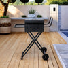 Garden Barbecue Smoker Burner Charcoal Grill Thermometer Outdoor Cooking Folding