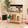 Kids Mud Kitchen Playset Wooden Pretend Play Kitchen Toy Set