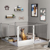 Extra Tall Acrylic Dog Playpen Anti-bite Anti-Jump Pet Animal Whelping Box Cage