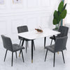 Set of 2/4Pcs Dining Chairs Velvet/PU Padded Seat Metal Legs Home Office Kitchen