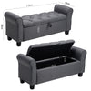 Fabric Upholstered Bench Bed End Window Seat Ottoman Storage Stool Bedroom