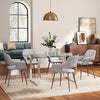 Extra Large Rectangular Dining Table with Glass Top & Metal Legs for Dining Room