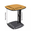 Pedestal Small Side Table Sofa Drinking Table Saddle Leather Tray Top End Table
