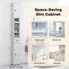 Tall Bathroom Cabinet Freestanding Storage Cabinet Organizer W/ Adjustable Shelf