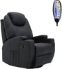 Heating 8-Point Massage Recliner Swivel Chair Sofa w/ Remote Control XMAS Gift