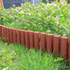 Set of 5 Brown Plastic Palisade Garden Edging Plant Border Fence Hammer-in Lawn