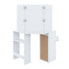 Bedroom Vanity Set White Dressing Table Makeup Desk with Mirror 5 Drawers Stool