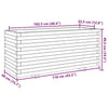 Garden Planter 110x40x49.5 Solid Wood Pine B0H2