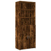Storage Cabinet Smoked Oak 70x42.5x225 Engineered Wood J6I6
