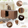 Large Cat Litter Box Enclosure Furniture Wooden Kitty Washroom Hidden Washroom