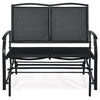 Costway 2-Person Patio Swing Glider Bench Outdoor Glider Loveseat Chair