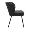 Dusk Mabel Set of 2 Dining Chairs Linen Look in Black RRP £