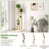 Indoor Metal Plant Stand Tall Corner Plant Shelf-White